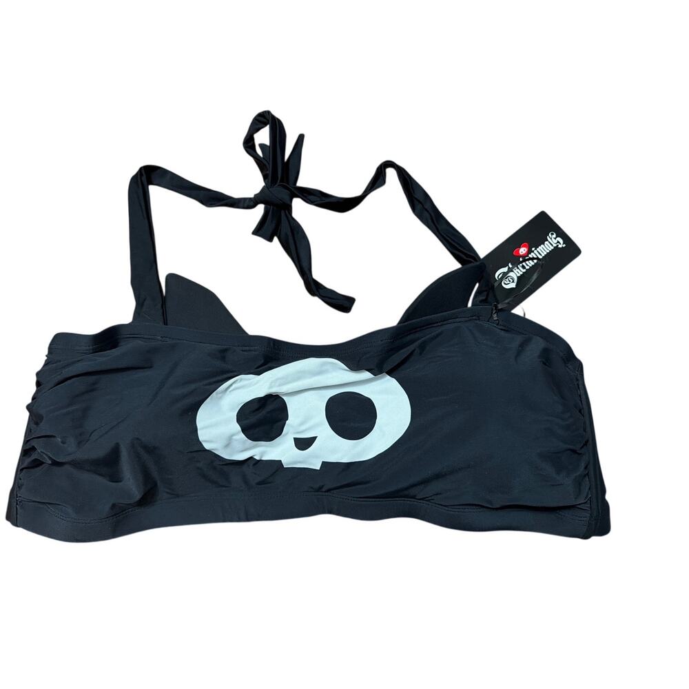 Hot Topic Women's Plus Size Skelanimals Kit Swim Top Bikini Size 4 4X New